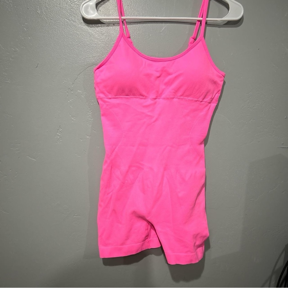 Bright pink romper
